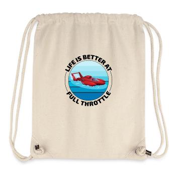 Full Throttle Fun: Hydroplane Racing Laughs - Stanley/Stella Recycled Gym Bag - natural - Front