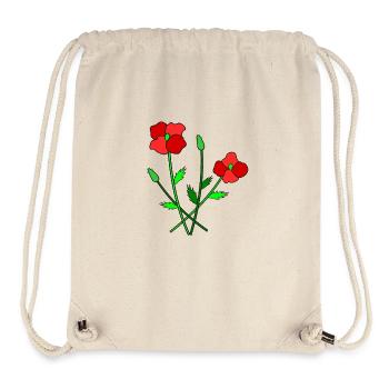 Blühender Mohn - Stanley/Stella recycelter Gym Bag - Naturweiß - Vorne