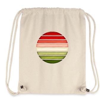Wassermelone retro Sonnenuntergang Glas Design - Stanley/Stella recycelter Gym Bag - Naturweiß - Vorne