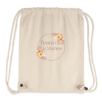 Team of The Floral Bride - Bachelorette Party Gift Idea - Stanley/Stella Recycled Gym Bag - natural - Front