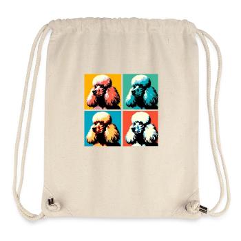 Pop Pudel Hund Porträt - Haustier Porträt - Stanley/Stella recycelter Gym Bag - Naturweiß - Vorne