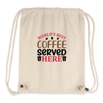 World's Best Coffee Served Here - Stanley/Stella Recycled Gym Bag - natural - Front
