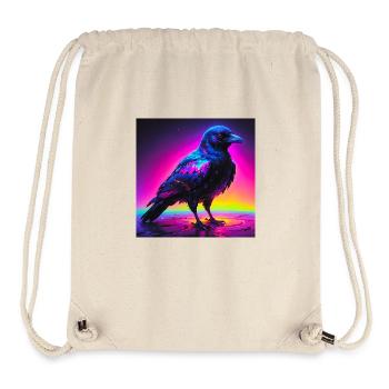 crow/raven art - Stanley/Stella Recycled Gym Bag - natural - Front