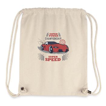 Voiture de sport Super Speed - Sac à cordon recyclé Stanley/Stella - blanc naturel - Devant