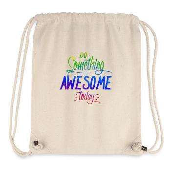 slogan illustration style art vector fashion graphics - Stanley/Stella Recycled Gym Bag - natural - Front