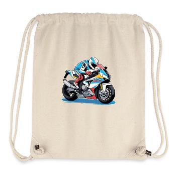Motorcyclist Superbike - Stanley/Stella Recycled Gym Bag - natural - Front