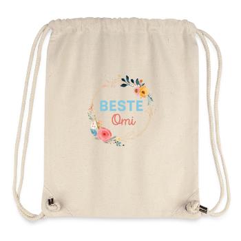 Beste Omi! Floral, personalisierbar - Stanley/Stella recycelter Gym Bag - Naturweiß - Vorne