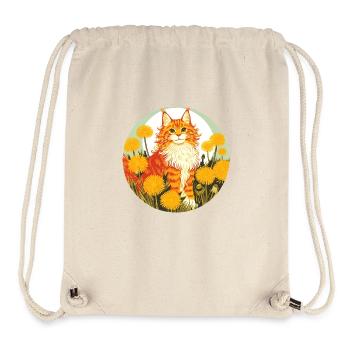 Orange ginger tiger Tabby Cat - Stanley/Stella Recycled Gym Bag - natural - Front