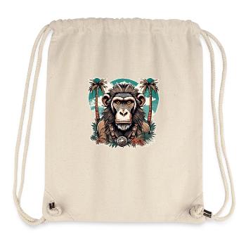 Tattoo / Animal / Art / Cool / Comic / Chimpanzee - Stanley/Stella Recycled Gym Bag - natural - Front