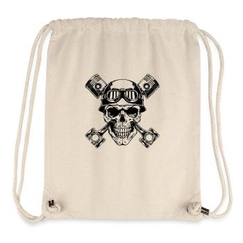 MotorSkull Moto design motard chopper - Sac à cordon recyclé Stanley/Stella - blanc naturel - Devant