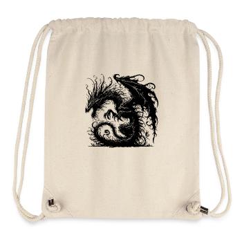 Fantasy Dragon Anime Dragon head Mythical reptile magic - Stanley/Stella Recycled Gym Bag - natural - Front