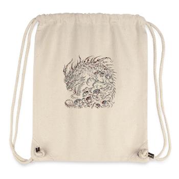 Fantasy Dragon Anime Dragon head Mythical reptile - Stanley/Stella Recycled Gym Bag - natural - Front