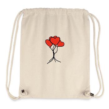 Heart Balloons Love Couple Declaration of Love - Stanley/Stella Recycled Gym Bag - natural - Front