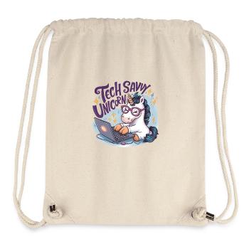 TECHNISCH VERSIERTES EINHORN - Stanley/Stella recycelter Gym Bag - Naturweiß - Vorne