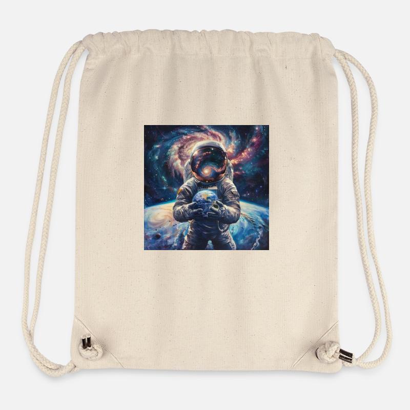Astronauts Galaxy Space Planet Space Design - Stanley/Stella Recycled Gym Bag - natural