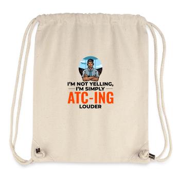 Contrôleur de la circulation aérienne ATC Aviation Humour Avion - Sac à cordon recyclé Stanley/Stella - blanc naturel - Devant