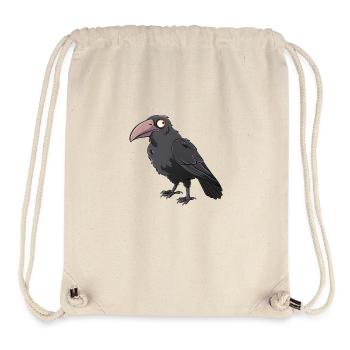 Mystic Raven with Bright Orange Eyes - Stanley/Stella Recycled Gym Bag - natural - Front