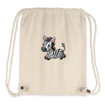 Cute cartoon style zebra sticker, isolated - Stanley/Stella Recycled Gym Bag - natural - Front