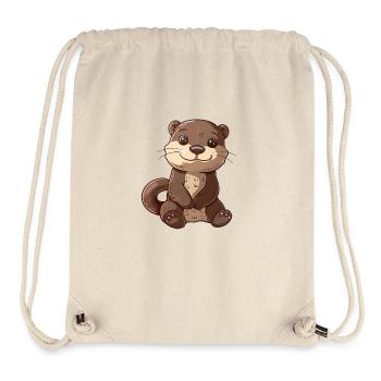 Niedlicher Otter Blickfang Für Tierfreunde - Stanley/Stella recycelter Gym Bag - Naturweiß - Vorne
