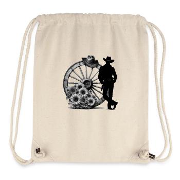 Cowboy Drôle Chapeau Cowboy Wild Western Rodeo Texas - Sac à cordon recyclé Stanley/Stella - blanc naturel - Devant