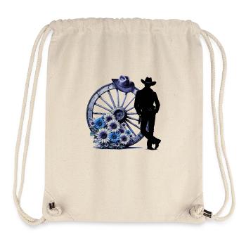 Cowboy Drôle Chapeau Cowboy Wild Western Rodeo Texas - Sac à cordon recyclé Stanley/Stella - blanc naturel - Devant