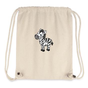 Süßes Zebra Cartoon für Tierliebhaber - Stanley/Stella recycelter Gym Bag - Naturweiß - Vorne