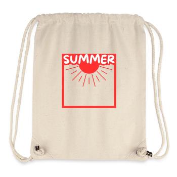 Sommersonne in einer Umgebung - Stanley/Stella recycelter Gym Bag - Naturweiß - Vorne