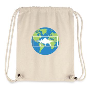 Avion militaire sur la planète terre - Sac à cordon recyclé Stanley/Stella - blanc naturel - Devant