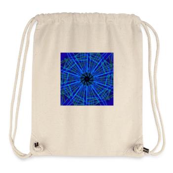 Blue abstract design - Stanley/Stella Recycled Gym Bag - natural - Front