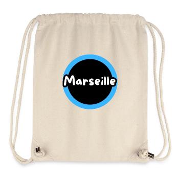 Ville de Marseille blason - Sac à cordon recyclé Stanley/Stella - blanc naturel - Devant