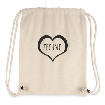 I love techno - Stanley/Stella recycelter Gym Bag - Naturweiß - Vorne