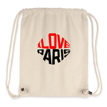 i love Paris, the city of love - Stanley/Stella Recycled Gym Bag - natural - Front