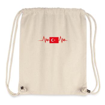 Turkey herzschlag Turkish Flag Turkish türkei - Stanley/Stella recycelter Gym Bag - Naturweiß - Vorne
