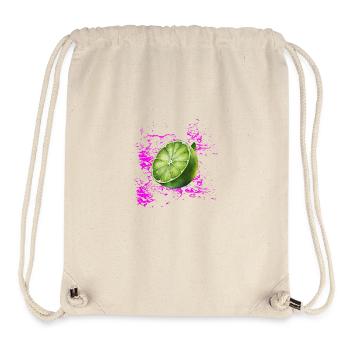 Limette - Stanley/Stella recycelter Gym Bag - Naturweiß - Vorne