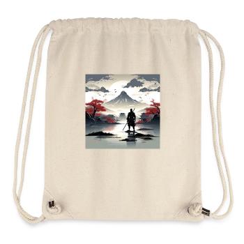 Alone Samurai at a Beautiful Landscape - Stanley/Stella Recycled Gym Bag - natural - Front