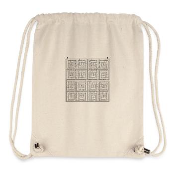 LabySquare 2 (monochrom schwarz) - Stanley/Stella recycelter Gym Bag - Naturweiß - Vorne