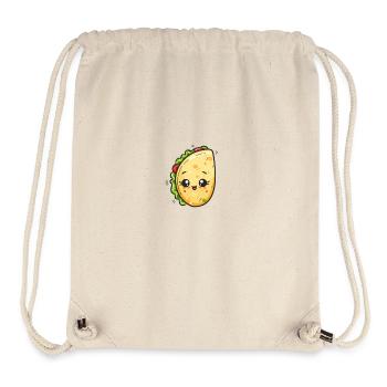 Conception de dessin animé appétissante Wrap/Kebab - Sac à cordon recyclé Stanley/Stella - blanc naturel - Devant