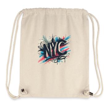 New York City, NYC, United States of America - Stanley/Stella Recycled Gym Bag - natural - Front