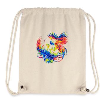 Cock tup fight animal isolated colorful chicken - Stanley/Stella Recycled Gym Bag - natural - Front
