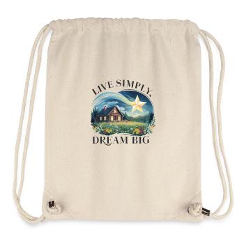 Einfach leben, groß Träumen - Stanley/Stella recycelter Gym Bag - Naturweiß - Vorne