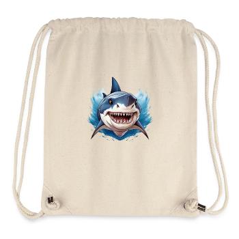 Wildes wütendes Tier Großer Weißer Hai motivierend - Stanley/Stella recycelter Gym Bag - Naturweiß - Vorne