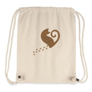 Cat Day brown - Stanley/Stella recycelter Gym Bag - Naturweiß - Vorne