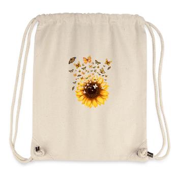 Sonnenblumen-Schmetterlinge - originelle Geschenkidee - Stanley/Stella recycelter Gym Bag - Naturweiß - Vorne