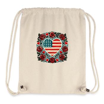 USA Flag - Stanley/Stella Recycled Gym Bag - natural - Front