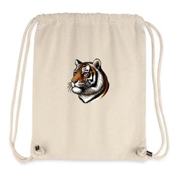 Kopf eines mächtigen und majestätischen Tigers - Stanley/Stella recycelter Gym Bag - Naturweiß - Vorne