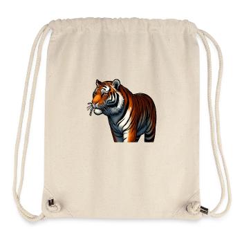 Tiger Feline Bestie: Wilde Schönheit! - Stanley/Stella recycelter Gym Bag - Naturweiß - Vorne