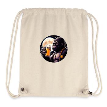 Festlicher Bieraffe - Stanley/Stella recycelter Gym Bag - Naturweiß - Vorne