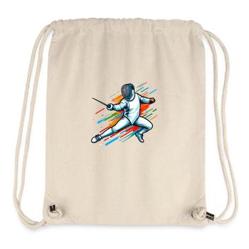 Fencing Fencer, Noble Sport - Stanley/Stella Recycled Gym Bag - natural - Front