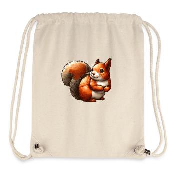 Süßes rotes Eichhörnchen - Stanley/Stella recycelter Gym Bag - Naturweiß - Vorne
