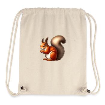 Squirrel: Little king of the forest, happy heart! - Stanley/Stella Recycled Gym Bag - natural - Front